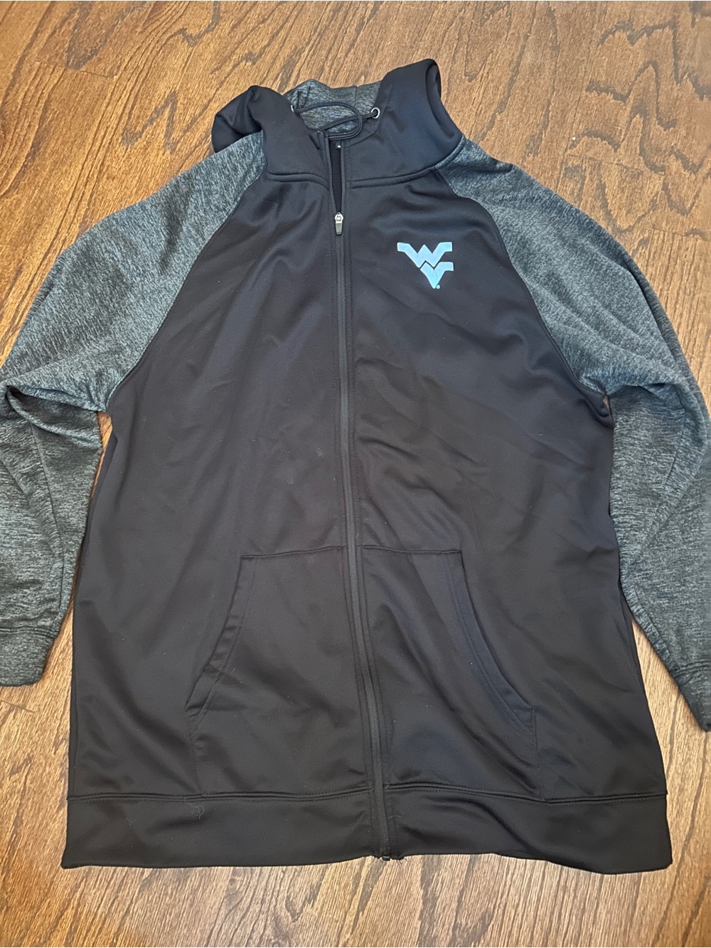 Black & Gray WV Logo Full-Zip Hoodie Jacket